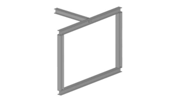 Box frame with cross beam
