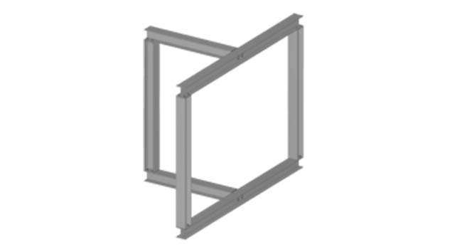 Box Frame with Perpendicular Box Frame